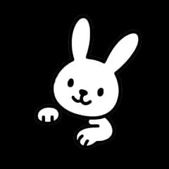 A cute bunny smiling