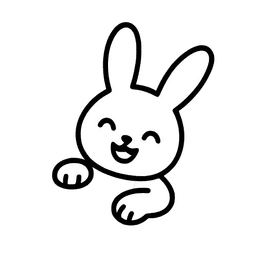 A cute bunny with a wide smile